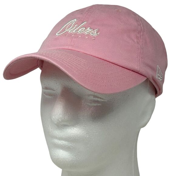 Edmonton Oilers Womens Dad Hat Baseball Cap NHL New Era 6 Panel Strapback Pink - Picture 10 of 10